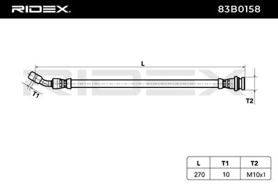 спирачен маркуч RIDEX 83B0158
