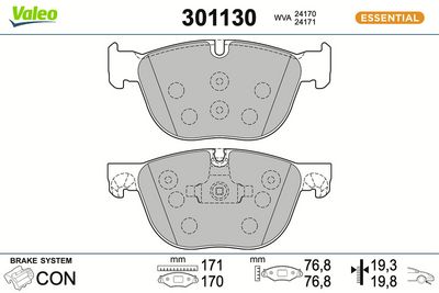 BREMSBELAGSATZ SCHEIBENBREMSE