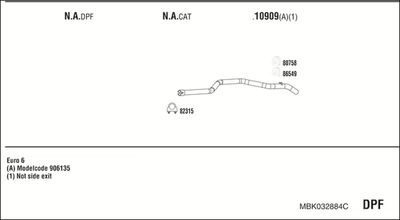 Układ wydechowy WALKER MBK032884C