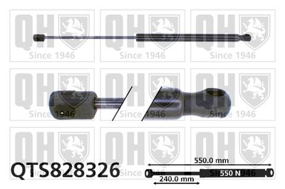 Газовая пружина, крышка багажник QUINTON HAZELL QTS828326 для FORD B-MAX