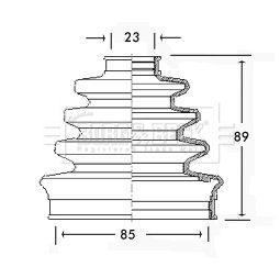 Bellow, drive shaft Borg & Beck BCB2286