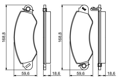 BREMSBELAGSATZ SCHEIBENBREMSE BOSCH 0986494300 4