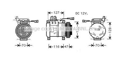 AVA QUALITY COOLING IVAK077 Компрессор кондиционера для IVECO DAILY