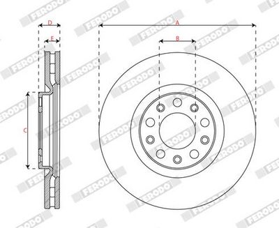 BREMSSCHEIBE FERODO DDF2882C 2