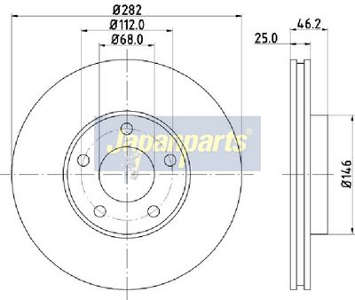 JAPANPARTS Тормозной диск