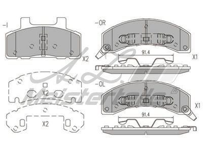 комплект спирачно феродо, дискови спирачки A.Z. Meisterteile AZMT-44-022-2327