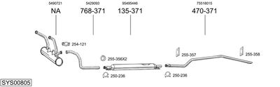 Изпускателна система BOSAL SYS00805