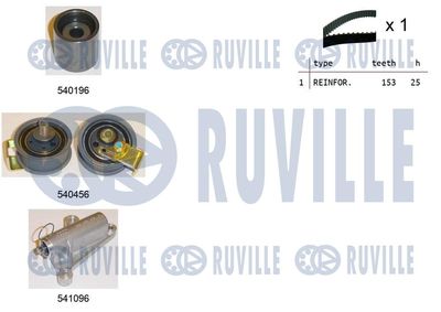 Комплект ремня ГРМ RUVILLE 550106 для AUDI CABRIOLET