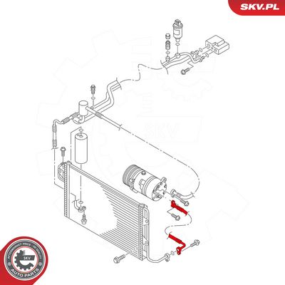 Vysokotlaké vedení, klimatizace ESEN SKV 87SKV826