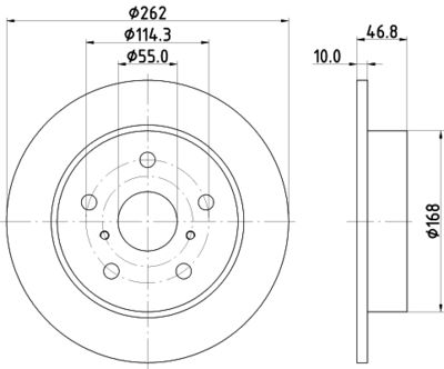 Тормозной диск NISSHINBO ND3047 для EMGRAND EC7-RV