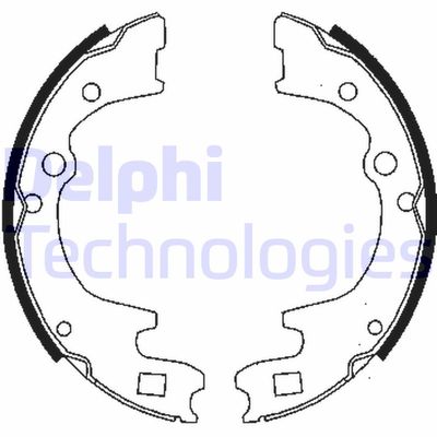 DELPHI LS1477 Ремкомплект барабанных колодок  для KIA K2500 (Киа K2500)