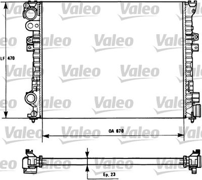 Радиатор, охлаждение двигателя VALEO 731166 для FIAT SCUDO