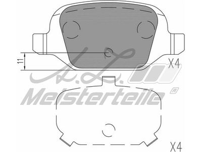 комплект спирачно феродо, дискови спирачки A.Z. Meisterteile AZMT-44-022-2167