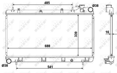 Radiator, engine cooling 53696