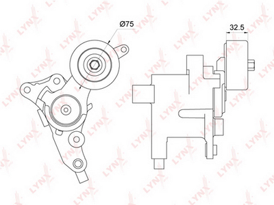 Натяжитель ремня, клиновой зубча LYNXauto PT-3228 для TOYOTA DYNA