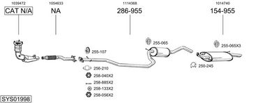 SISTEM DE ESAPAMENT BOSAL SYS01998