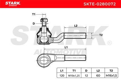 накрайник на напречна кормилна щанга STARK SKTE-0280072