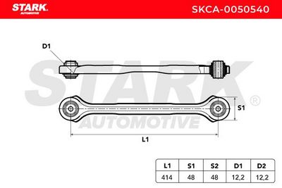 носач, окачване на колелата STARK SKCA-0050540