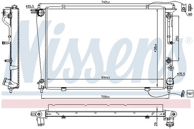 RADIATOR RACIRE MOTOR NISSENS 67040 4