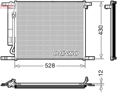 DENSO DCN15009 Радиатор кондиционера  для CHEVROLET AVEO (Шевроле Авео)