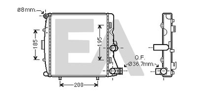 EACLIMA 31R58014 Радиатор охлаждения двигателя  для PORSCHE CAYMAN (Порш Каман)