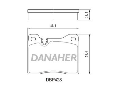 Комплект тормозных колодок, дисковый тормоз DANAHER DBP428 для ALFA ROMEO 6