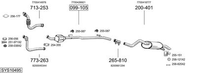Układ wydechowy BOSAL SYS10495