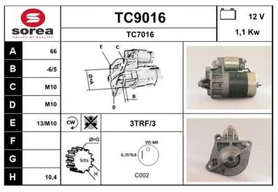 STARTER SNRA TC9016