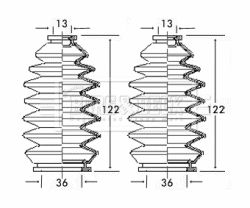 Bellow Kit, steering Borg & Beck BSG3142