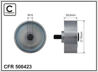 Deflection/Guide Pulley, V-ribbed belt 500423