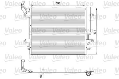 VALEO 814157 Радиатор кондиционера  для SEAT ALHAMBRA (Сеат Алхамбра)