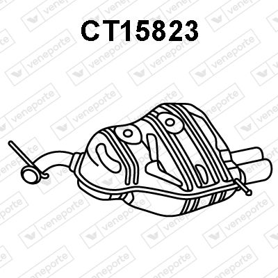 Глушитель выхлопных газов конечный VENEPORTE CT15823 для CITROËN C6