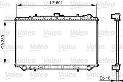 Радиатор, охлаждение двигателя VALEO 731657 для NISSAN PRAIRIE