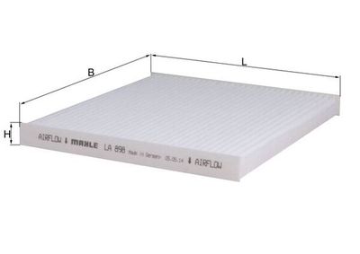 Filtr, wentylacja przestrzeni pasażerskiej KNECHT LA 898