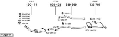 Układ wydechowy BOSAL SYS22601