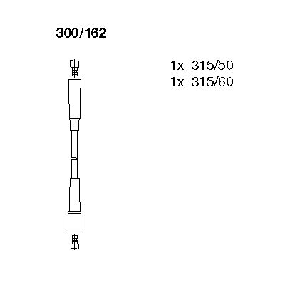Комплект проводов зажигания BREMI 300/162 для CITROËN 2