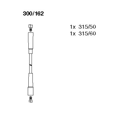 Комплект проводов зажигания BREMI 300/162 для CITROËN DYANE
