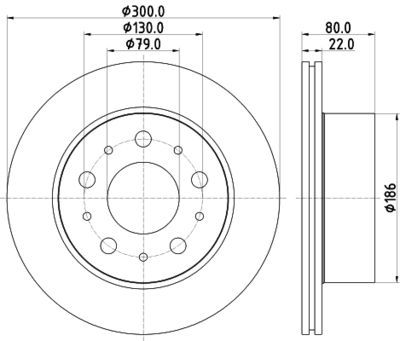 Тормозной диск HELLA 8DD 355 125-291 для FIAT DUCATO