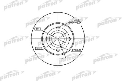 Тормозной диск PATRON PBD2719 для MAZDA MX-5