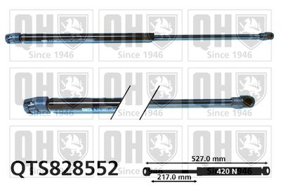 Газовая пружина, крышка багажник QUINTON HAZELL QTS828552 для NISSAN QASHQAI