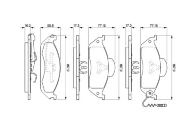 Brake Pad Set, disc brake 0 986 424 611