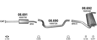 SISTEM DE ESAPAMENT POLMO POLMO01407