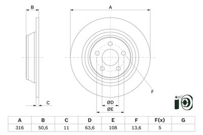 Brake Disc 0 986 479 E82