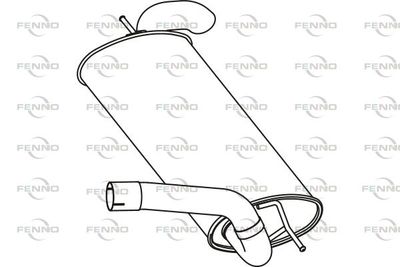 Глушитель выхлопных газов конечный FENNO P23045 для FORD C-MAX