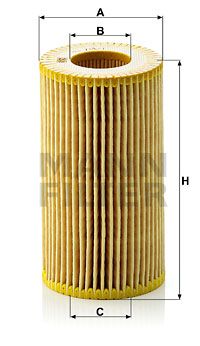 MANN-FILTER HU 718/1 n Масляний фільтр для SAAB (Сааб)