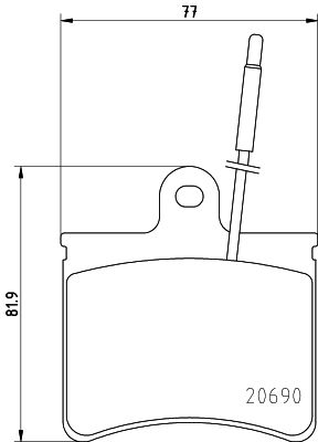 Комплект тормозных колодок, дисковый тормоз MINTEX MDB1206 для CITROËN AXEL