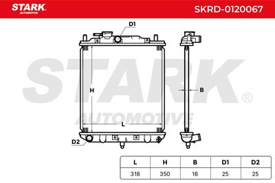 радиатор, охлаждане на двигателя STARK SKRD-0120067