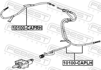 CABLU FRANA DE PARCARE FEBEST 10100CAPRH 1