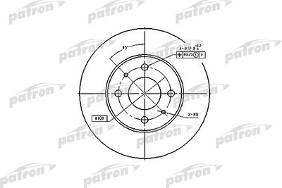 Тормозной диск PATRON PBD4018 для NISSAN ALMERA