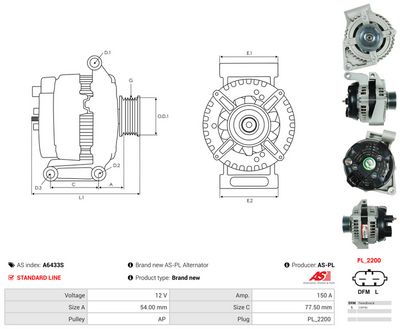 Ģenerators AS-PL A6433S